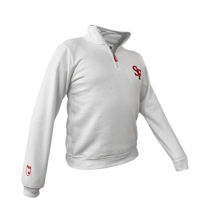 HOODIE INFANTIL MEDIA CREMALLERA MARFIL