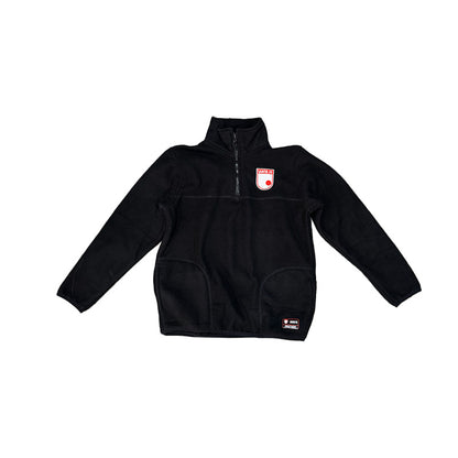 CHAQUETA JUNIOR POLAR  MEDIA CREMALLERA NEGRA
