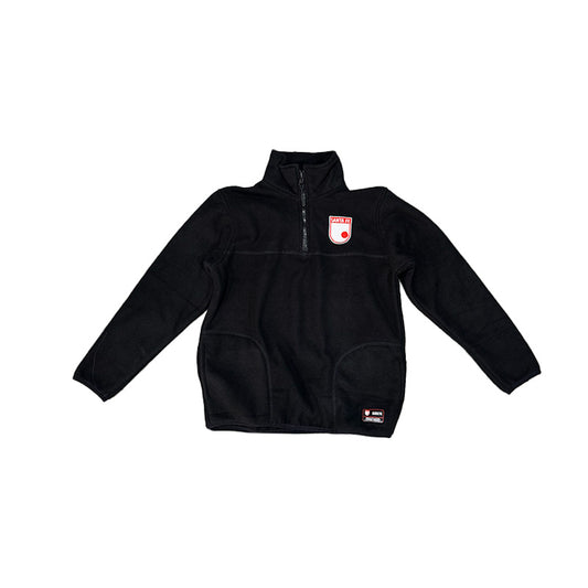 CHAQUETA JUNIOR POLAR  MEDIA CREMALLERA NEGRA