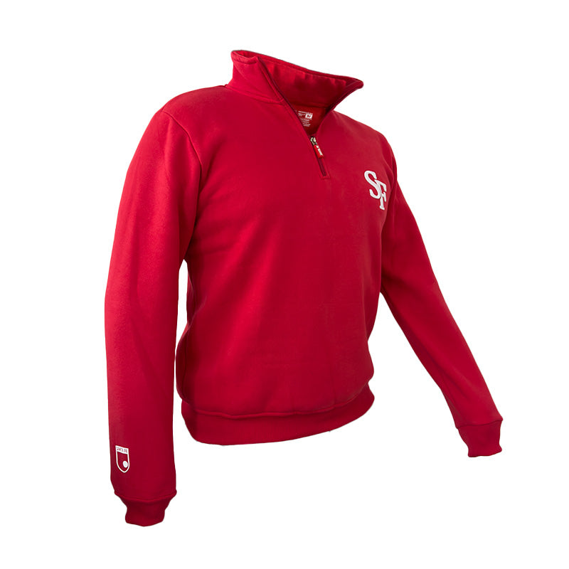 HOODIE INFANTIL MEDIA CREMALLERA ROJO