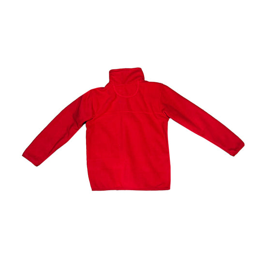 CHAQUETA JUNIOR POLAR MEDIA CREMALLERA ROJA