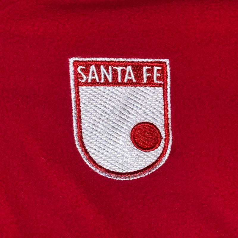 CHAQUETA JUNIOR POLAR MEDIA CREMALLERA ROJA