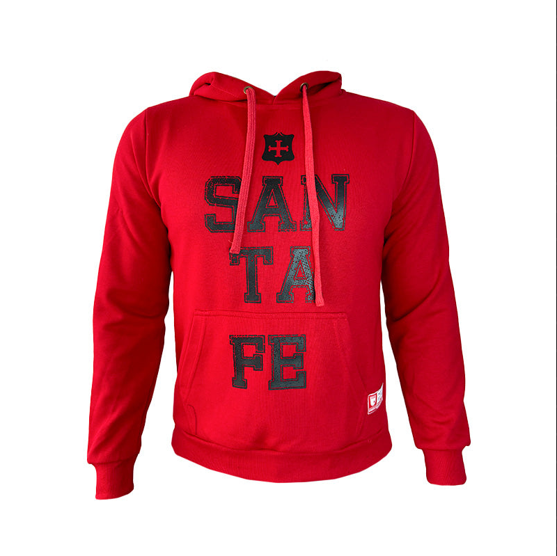 Hoodie Capota Santa Fe – Negro y Rojo