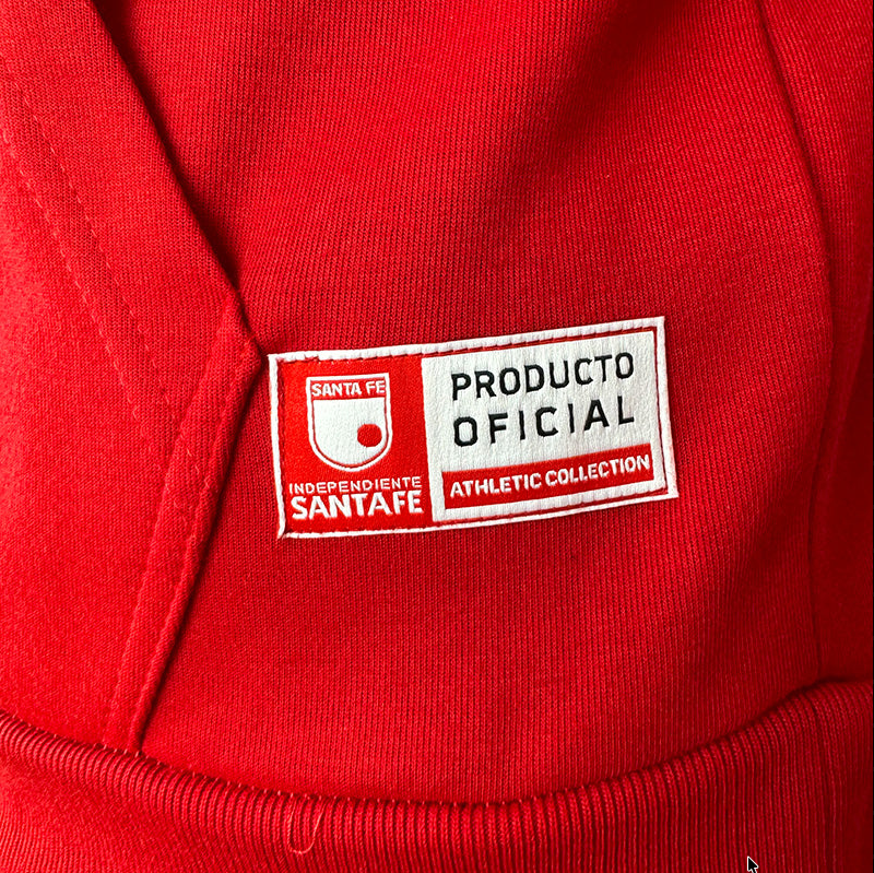 Hoodie Capota Santa Fe – Negro y Rojo