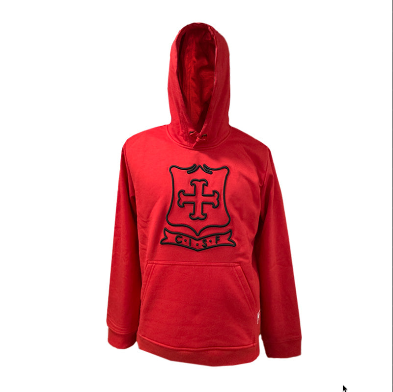 Hoodie Santa Fe Escudo Antiguo – Rojo y vino