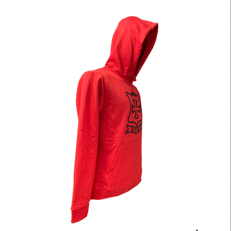 Hoodie Santa Fe Escudo Antiguo – Rojo y vino