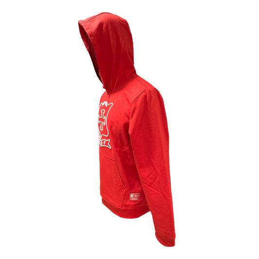 HOODIE ROJO ESCUDO ANTIGUO BLANCO