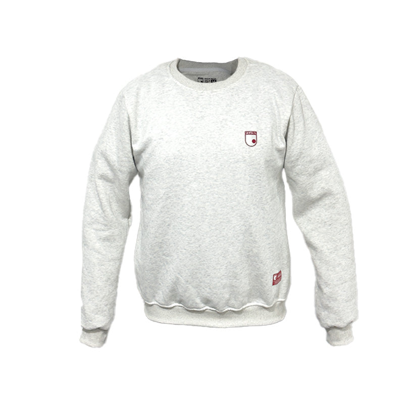 COMBO FUTBOLERO SACO GRIS ESCUDO MINIMALISTA- GORRA+LATA