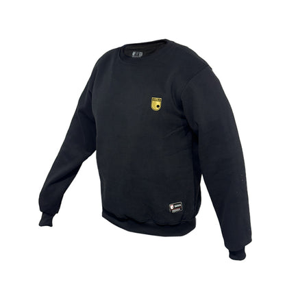 COMBO FUTBOLERO SACO NEGRO ESCUDO MINIMALISTA-GORRA+LATA