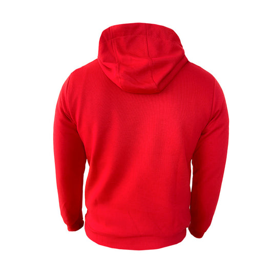 HOODIE CAPOTA ROJO LETRA NEGRA